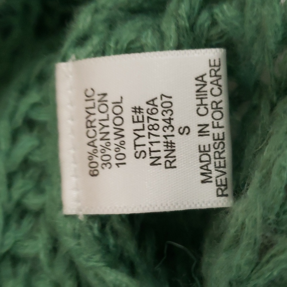 Forever 21 Womens Mint Green Long Sleeve Loose Cable Knit Soft Sweater Sz M - Picture 14 of 16